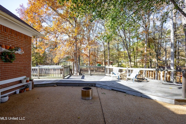 view of wooden terrace