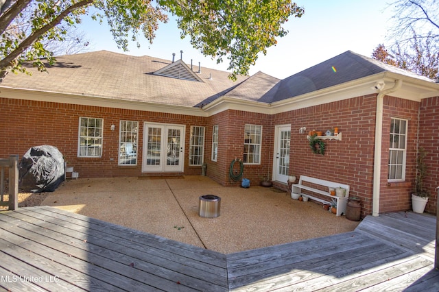 deck with french doors