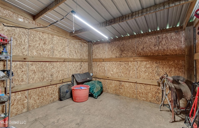 view of storage area