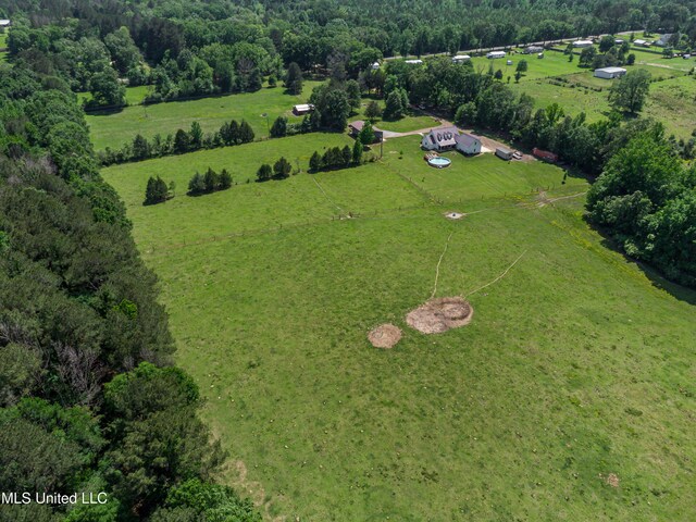 bird's eye view with a rural view