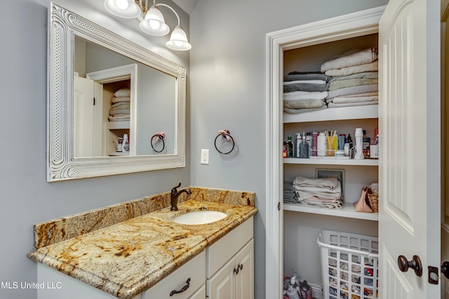 bathroom featuring vanity