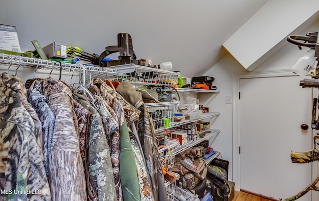 view of storage area