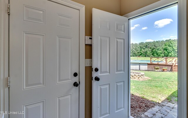 view of doorway to outside