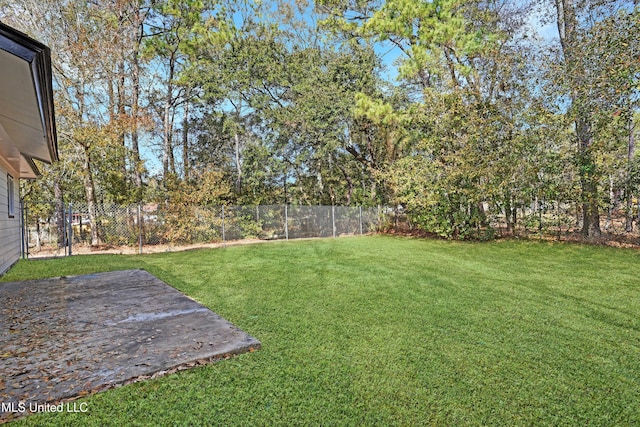 view of yard with a patio