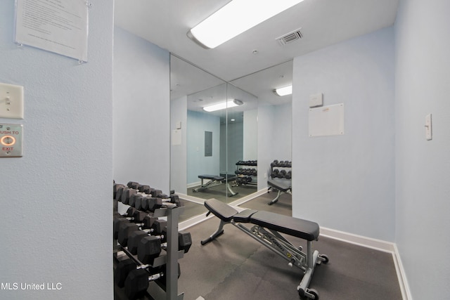 2060 Beach Blvd Unit 1206, Biloxi, MS 39531 - gym featuring baseboards and electric panel