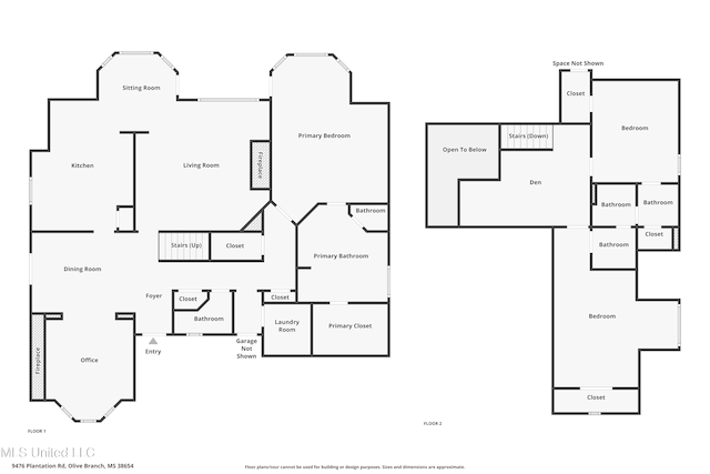 9476 Plantation Rd, Olive Branch, MS 38654 - floor plan