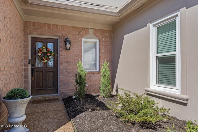 9476 Plantation Rd, Olive Branch, MS 38654 - doorway to property with brick siding