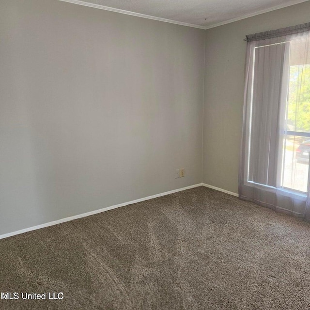 266 Lanai Unit U, Diamondhead, MS 39525 - carpeted spare room with crown molding and baseboards