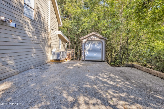 exterior space with wooden walls