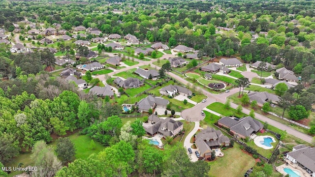 drone / aerial view featuring a residential view