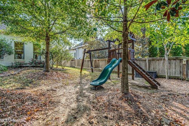 view of jungle gym