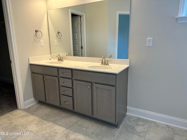 bathroom featuring vanity