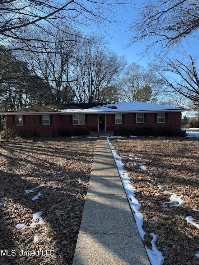 view of ranch-style house