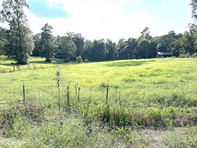 view of landscape featuring a rural view