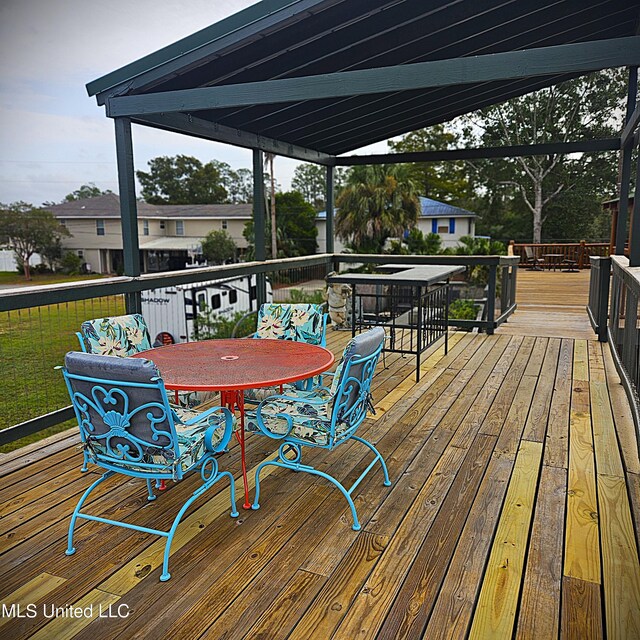 view of wooden terrace