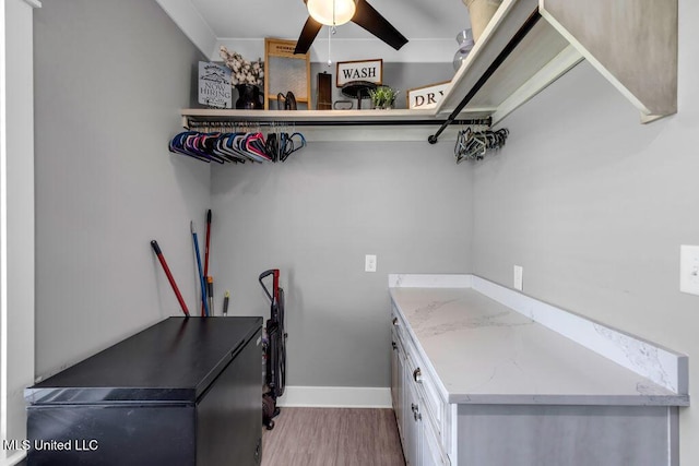 15225 Branigar, Biloxi, MS 39532 - spacious closet with light wood-style floors and a ceiling fan
