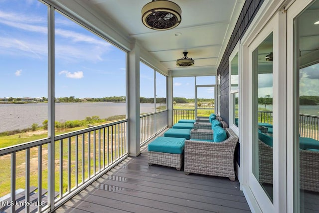 15225 Branigar, Biloxi, MS 39532 - sunroom / solarium featuring a water view