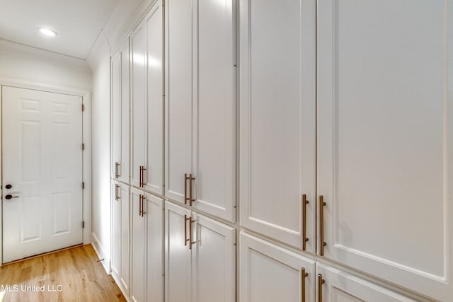 hallway featuring light wood-type flooring