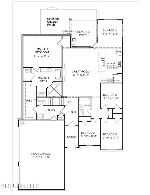 5807 Sylvester St, Ocean Springs, MS 39564 - floor plan / room layout