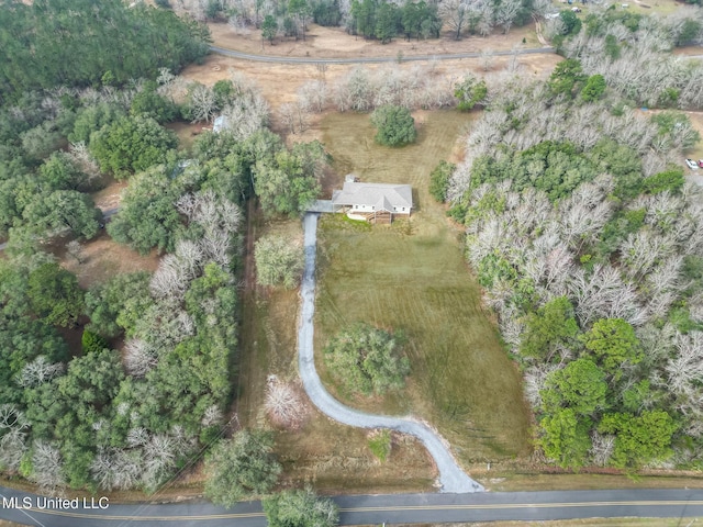 drone / aerial view featuring a rural view