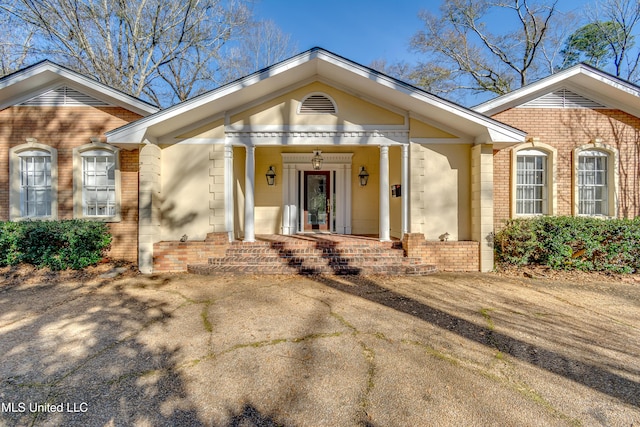 exterior space featuring covered porch