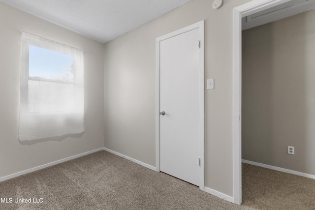 interior space with a closet and carpet floors