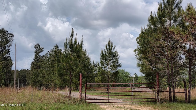 view of gate featuring fence