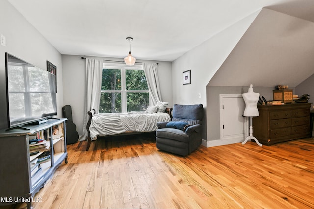 bedroom featuring light hardwood / wood-style flooring