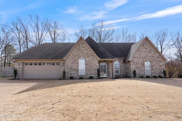 view of front facade with a garage