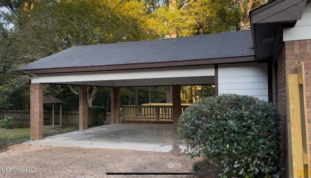exterior space with fence