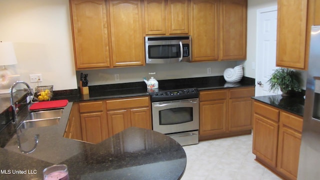 kitchen featuring stainless steel appliances and sink