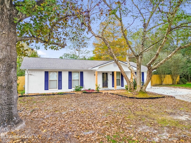 view of ranch-style house