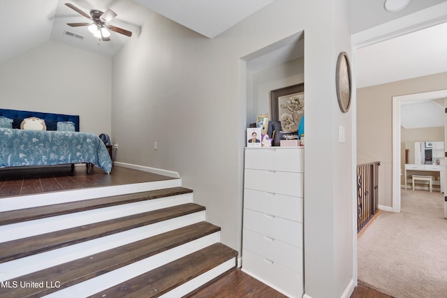 8240 Steven Henry Rd, Hernando, MS 38632 - bedroom with lofted ceiling, visible vents, and baseboards