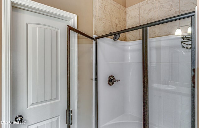 bathroom with walk in shower