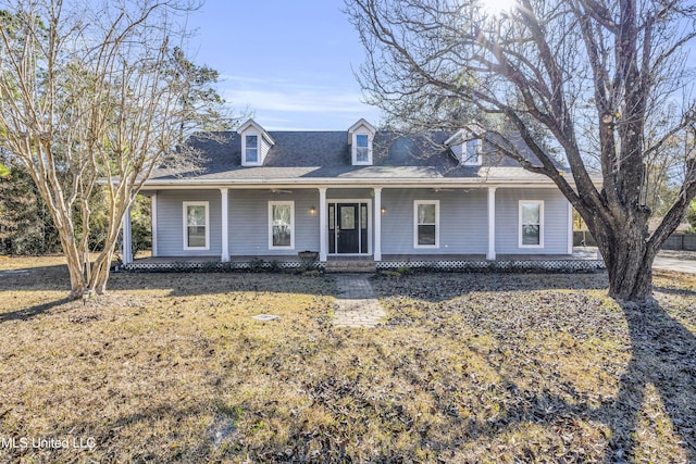 view of front of property with covered porch