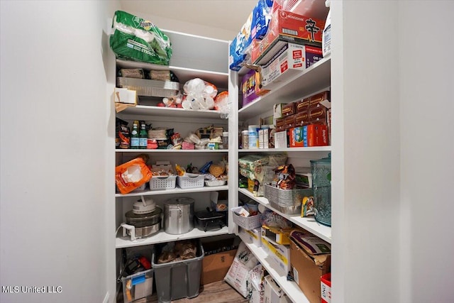 view of pantry