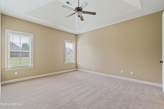 4913 Deer Run Rd, Olive Branch, MS 38654 - spare room with a ceiling fan, light carpet, and baseboards