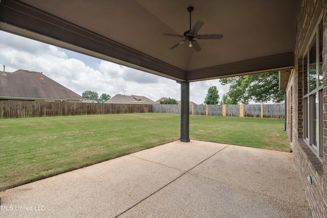 4913 Deer Run Rd, Olive Branch, MS 38654 - view of patio / terrace with ceiling fan