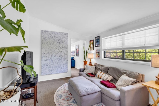 426 Donwood Pl, Biloxi, MS 39530 - carpeted living area with vaulted ceiling and plenty of natural light