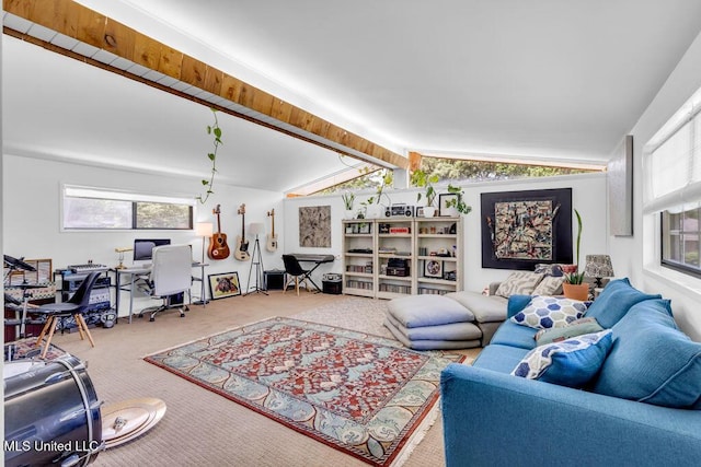 426 Donwood Pl, Biloxi, MS 39530 - living area featuring an office area, carpet flooring, and healthy amount of natural light