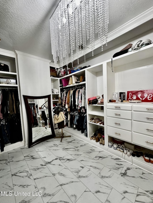17500 Goff Farm Rd, Moss Point, MS 39562 - walk in closet with marble look tiles