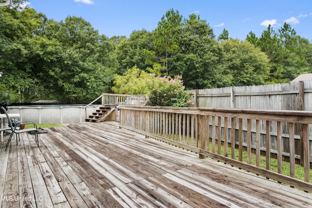 view of wooden terrace