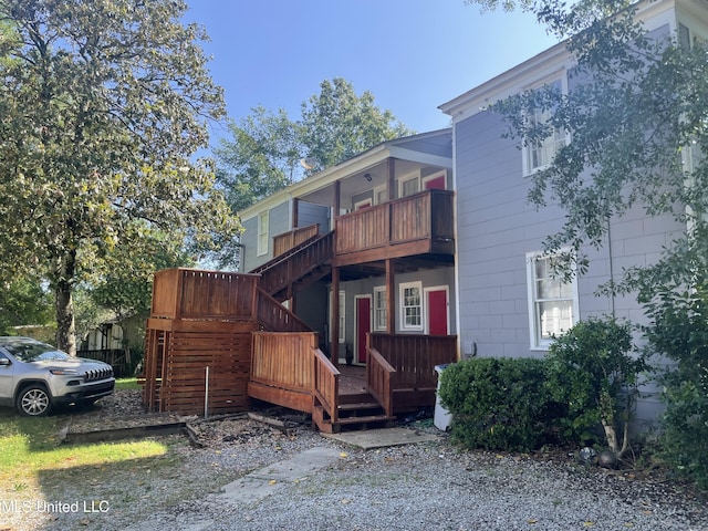 exterior space with a wooden deck