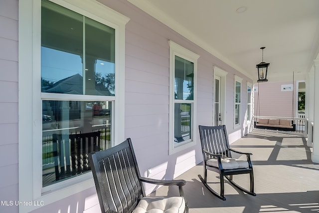 balcony with covered porch