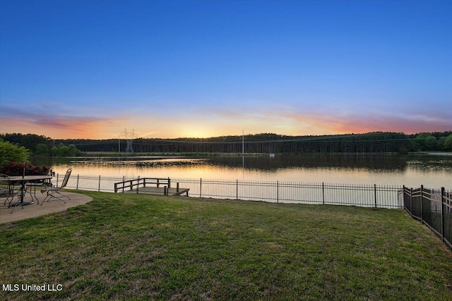 136 Mullherrin Dr, Madison, MS 39110 - exterior space featuring a water view and fence
