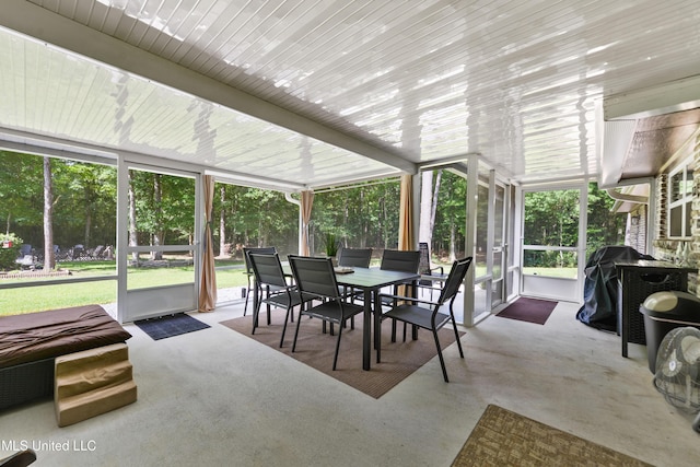 17508 John Cumbest Rd, Moss Point, MS 39562 - sunroom / solarium featuring outdoor dining space and healthy amount of natural light
