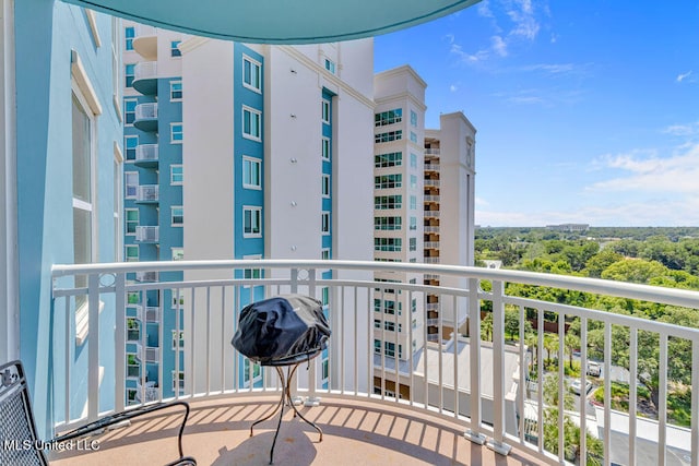 balcony with a grill