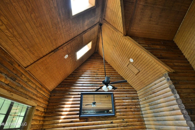 3490 Sherrod Rd, Nesbit, MS 38651 - detailed view of log walls and wooden ceiling