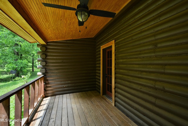 3490 Sherrod Rd, Nesbit, MS 38651 - deck featuring a ceiling fan