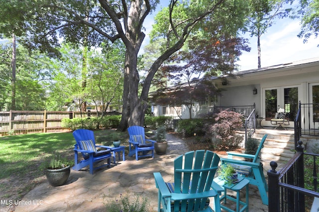 view of patio with french doors